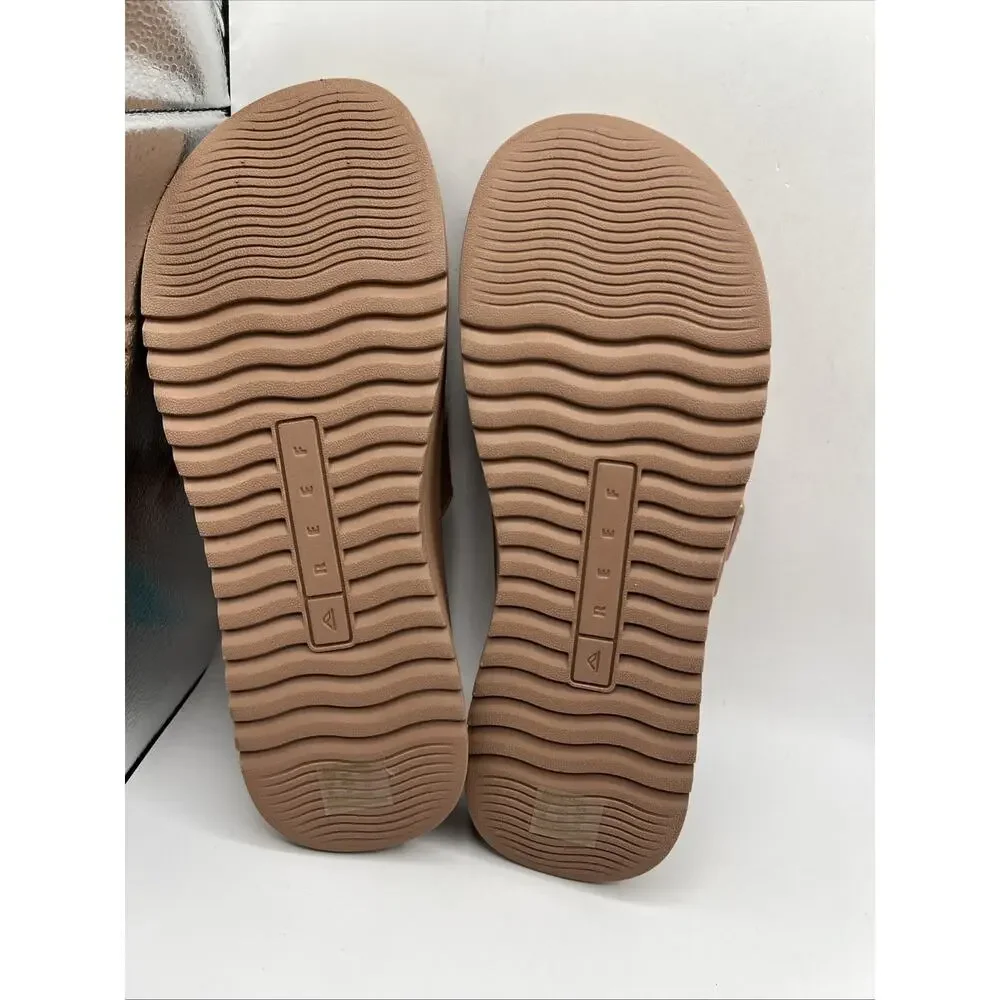 Reef Vista Capri Sandals Womens Slide Double Strap Comfort Sz US 10 Tan Brown - Picture 6 of 10